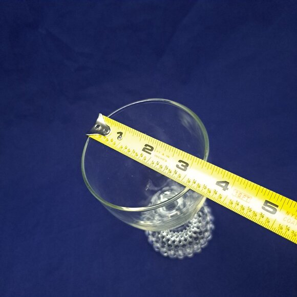 Anchor Hocking Vintage Bubble Foot Clear Glass Water Goblet With Elegant Design - Picture 9 of 9